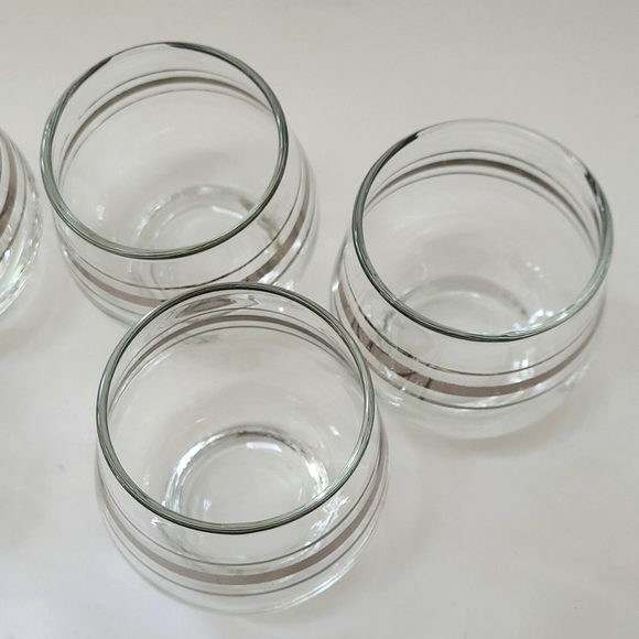 Platinum banded Roly Poly juice glasses - Picture 5 of 12